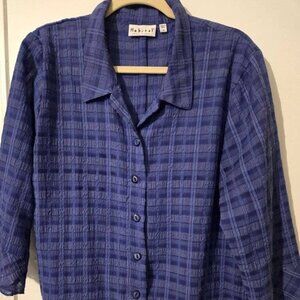 Habitat Slightly sheer bright blue casual jacket/shirt sz M